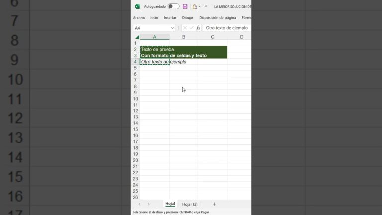 Aprende a pegar sin formato en Excel usando solo el teclado