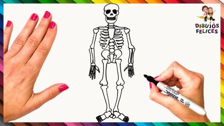 Descubre cómo dibujar un esqueleto paso a paso: técnicas y trucos